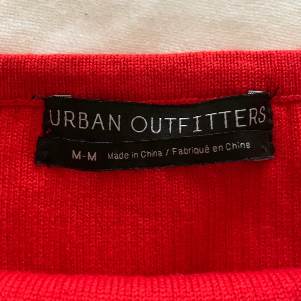 URBAN OUTFITTERS Red Tube Top Ribbed - Picture 4 of 5